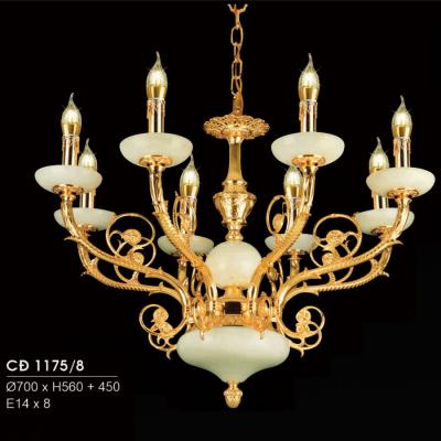 Đèn chùm đồng nến 8 tay HFCĐ-1175/8 Giá Chiết Khấu