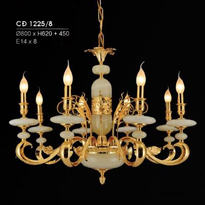 Đèn Chùm Đồng Nến Mẫu Mới HFCĐ-1225/8 Phong Cách Cổ Điển