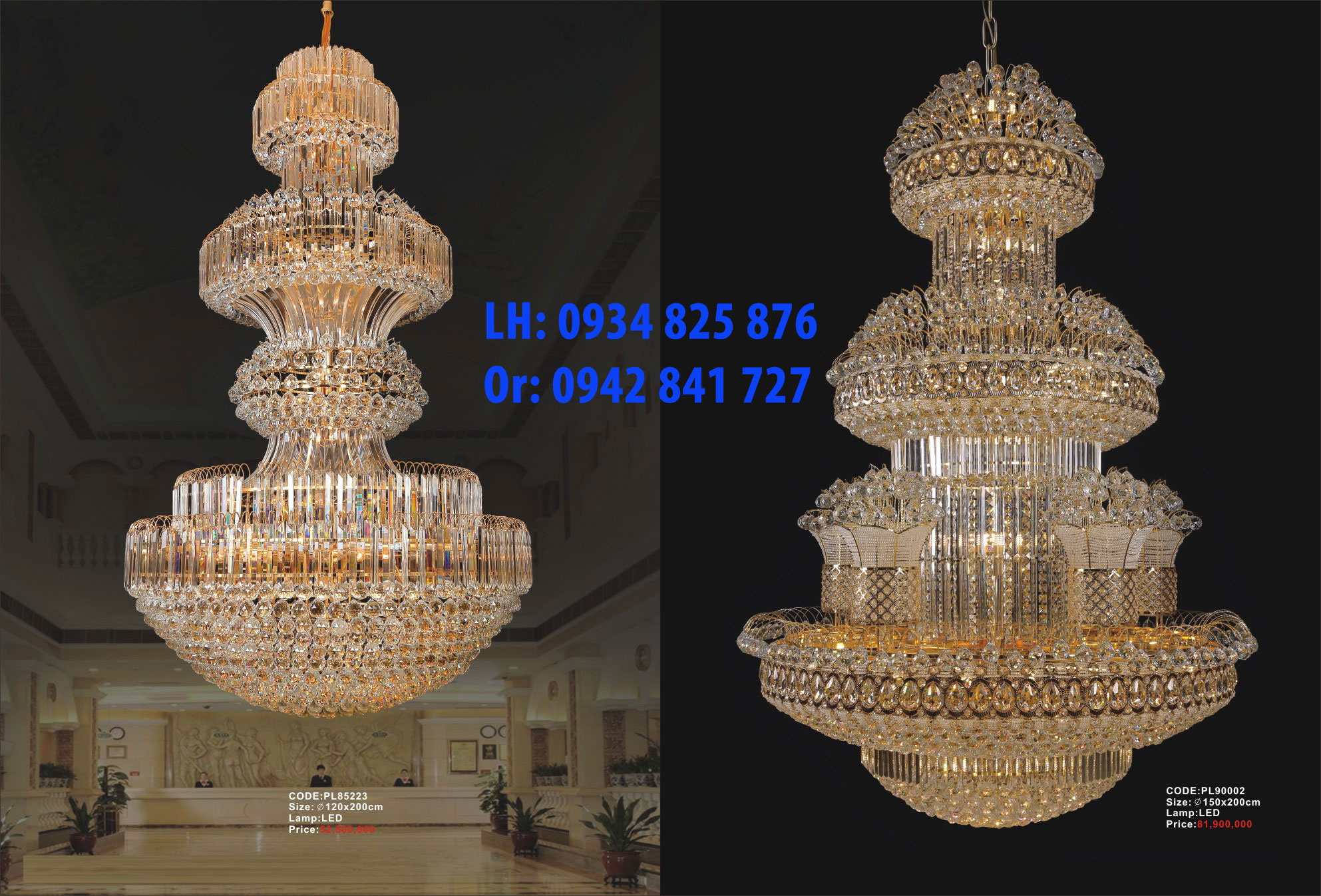Đèn chùm pha lê cao cấp 6