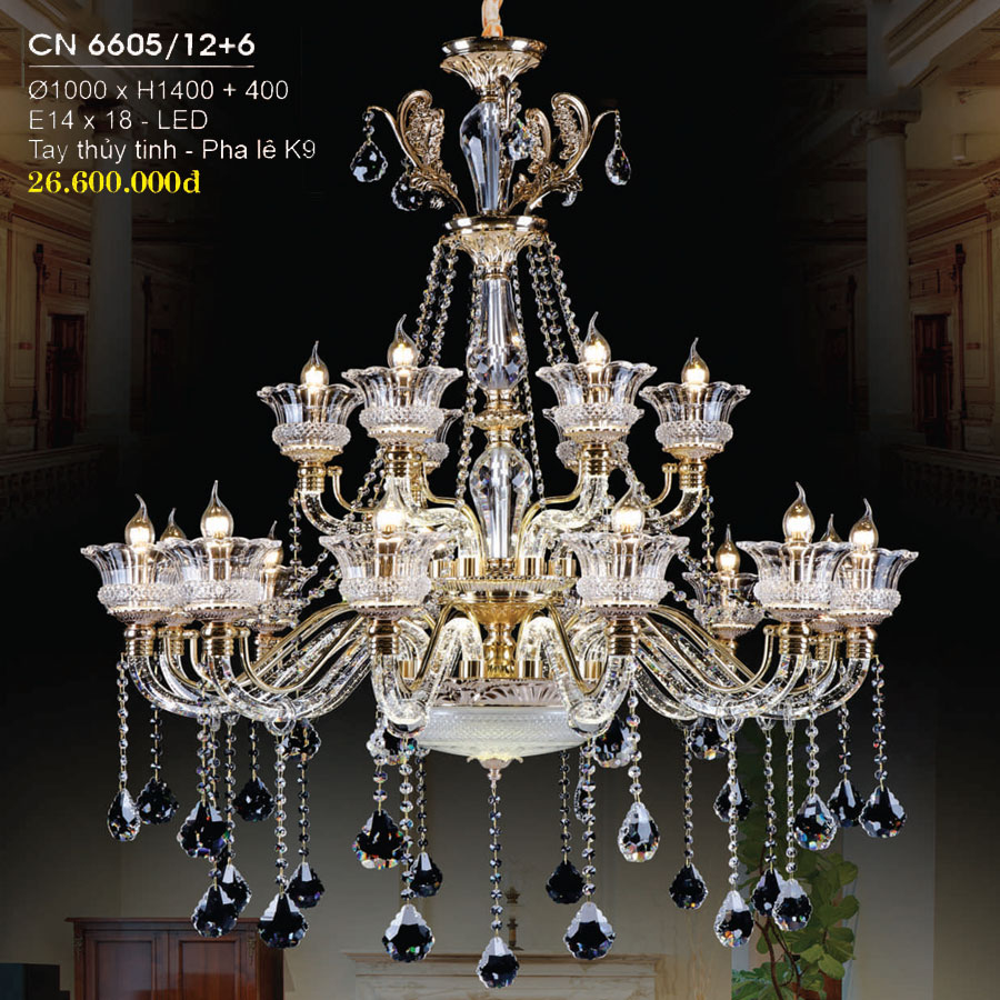 Đèn Chùm Trang Trí Hiện Đại Mẫu Mới Nhất CN-6605/12+6