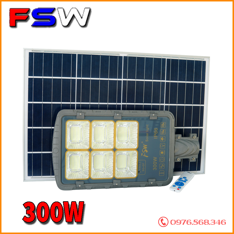 Đèn đường FSW 300W| năng lượng mặt trời cao cấp