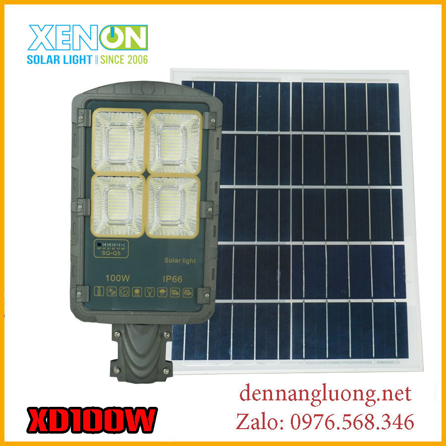 Đèn Đường Rời Thể Xenon XD100W Năng Lượng Mặt Trời