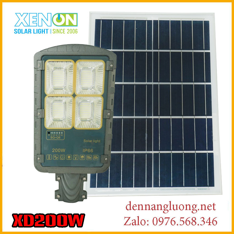 Đèn Đường Rời Thể Xenon XD200W Năng Lượng Mặt Trời