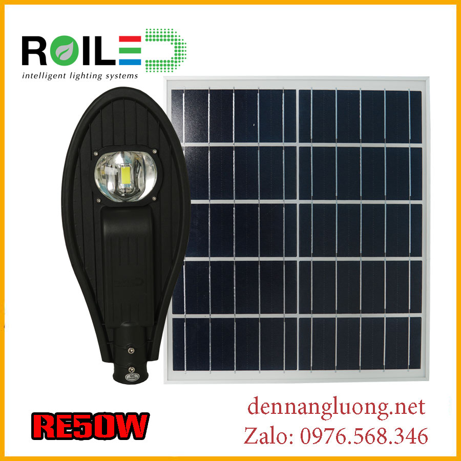 Đèn đường Roiled RE50W năng lượng mặt trời