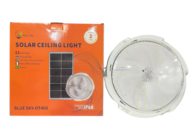 Đèn Ốp Trần Năng Lượng Mặt Trời 400W OT400W - 3 Chế Độ Ánh Sáng