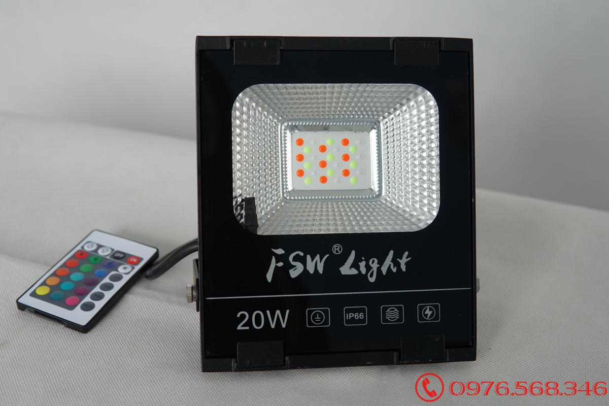 Đèn pha FSW 20W nhiều màu