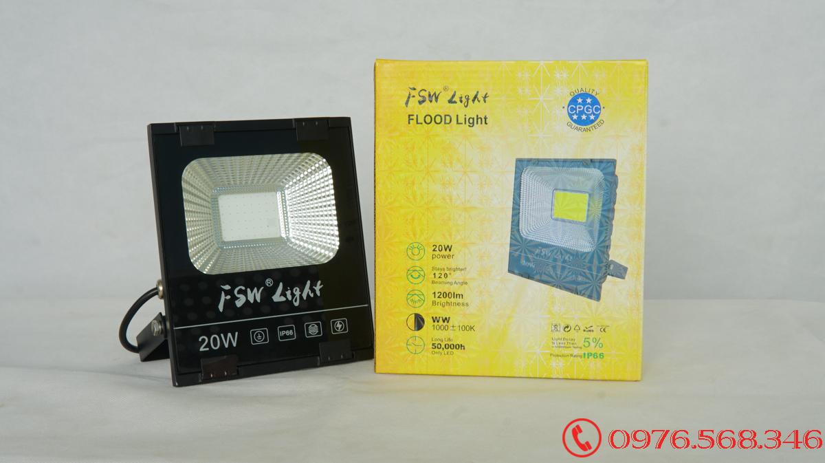 Đèn pha FSW 20W nhiều màu