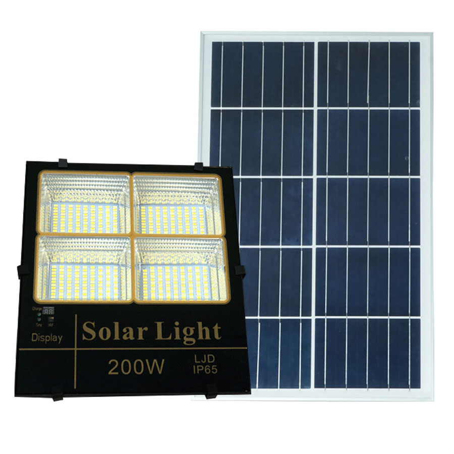 Đèn pha năng lượng mặt trời ánh sáng vàng, trắng, trung tính 200W Roield - BM200W