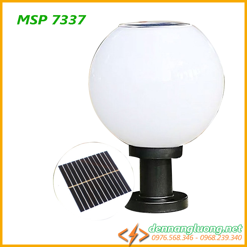 Đèn trụ cổng tròn sử dụng năng lượng mặt trời
