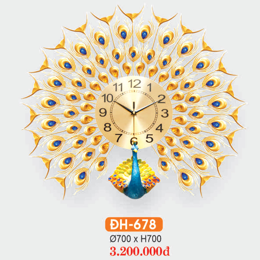 Đồng Hồ Decor Trang Trí Phòng Khách HF-678