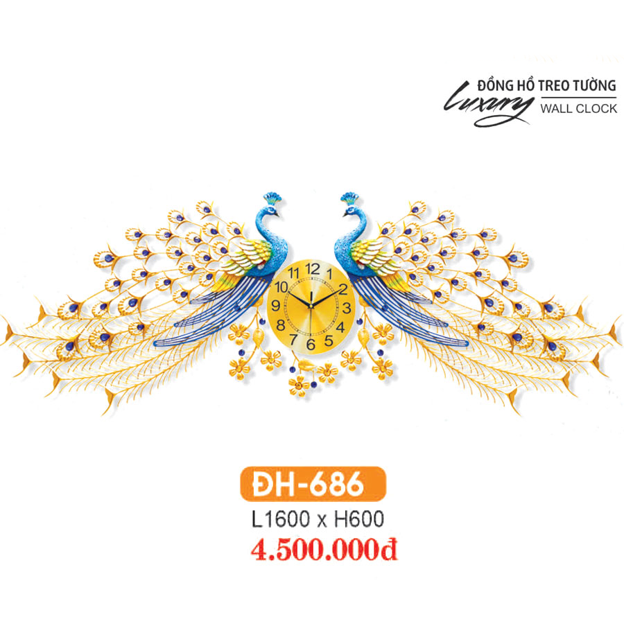 Đồng Hồ Decor Trang Trí Phòng Khách HF-686