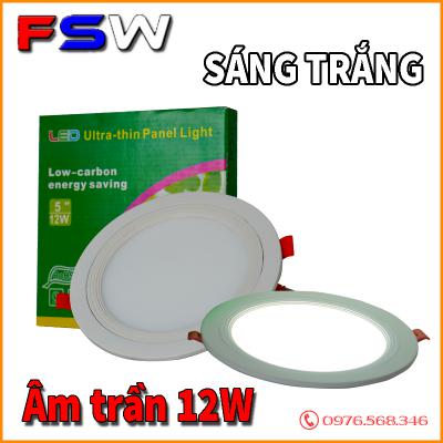 Đèn âm trần 12W sáng trắng| đèn led tiết kiệm điện