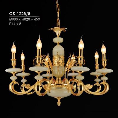 Đèn Chùm Đồng Nến Mẫu Mới HFCĐ-1225/8 Phong Cách Cổ Điển
