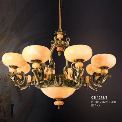 Đèn Chùm Đồng Nến Siêu Đẹp HFCĐ-1274/8 Giá Tốt