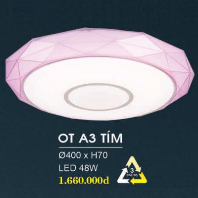 Đèn Ốp Trang Trí Hiện Đại Năm 2022 OT-A3-TÍM