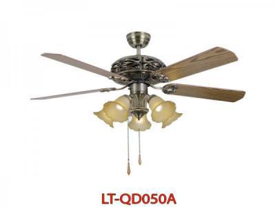 Đèn Quạt Trang Trí LT-QD050A Cánh Gỗ 5 Chóa Led