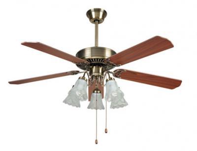 Quạt Trần Cánh Gỗ Kết Hợp Đèn Chùm TH6580 Trang Trí Phòng Khách Sang Trọng