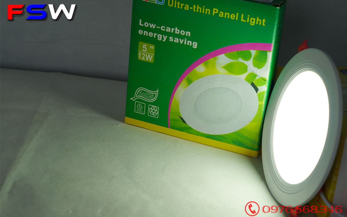Đèn âm trần 12W sáng trắng| đèn led tiết kiệm điện