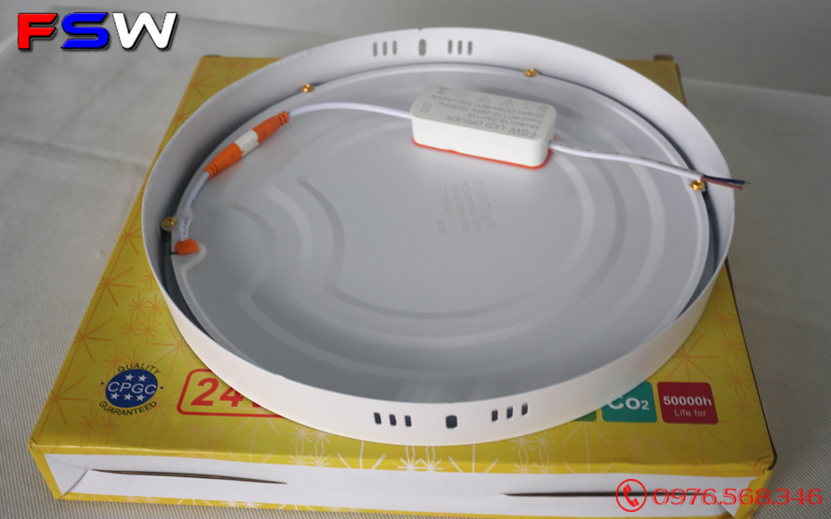 Đèn ốp trần FSW 24W tròn| 2 chế độ sáng