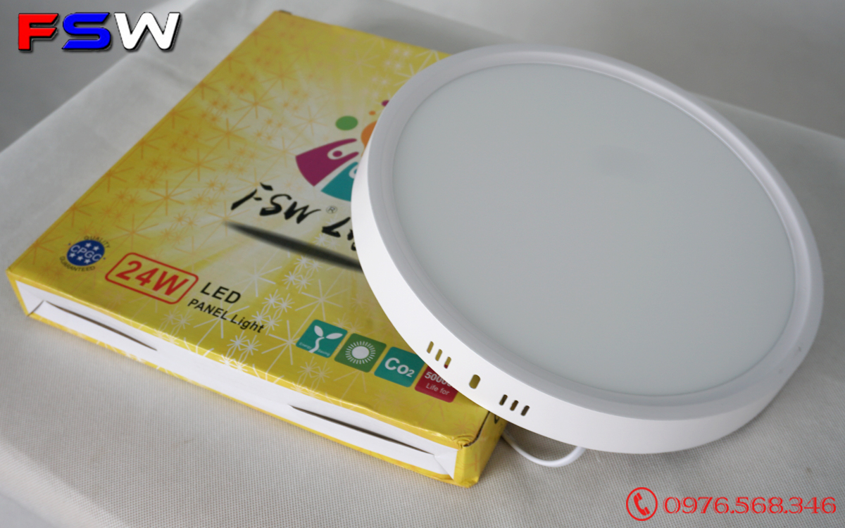 Đèn ốp trần FSW 24W tròn| 2 chế độ sáng