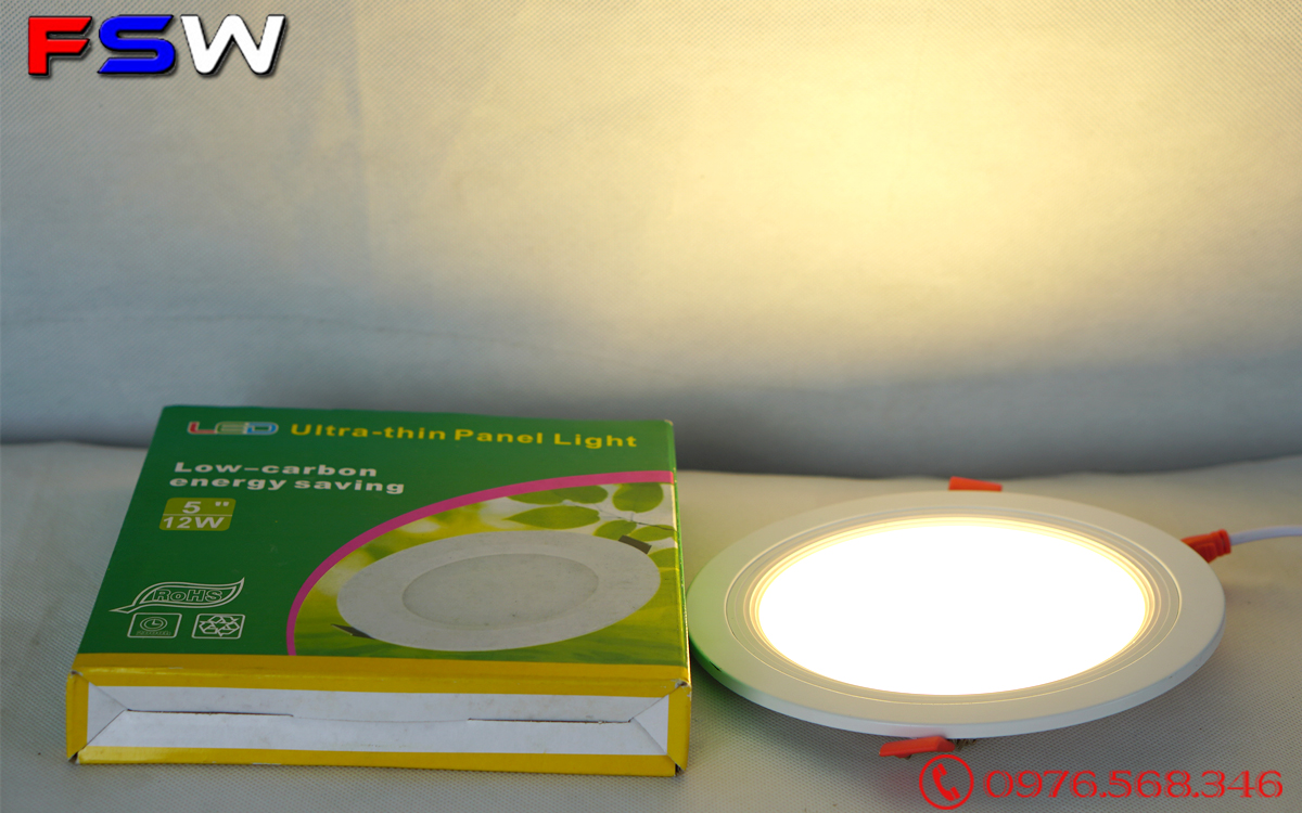Đèn led âm trần 12W| ánh sáng vàng| giá kho