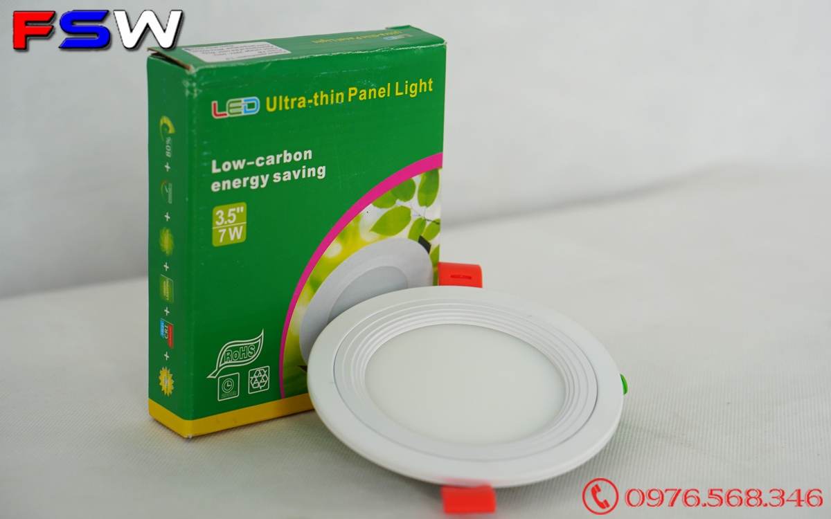 Đèn led âm trần 7w| ánh sáng vàng