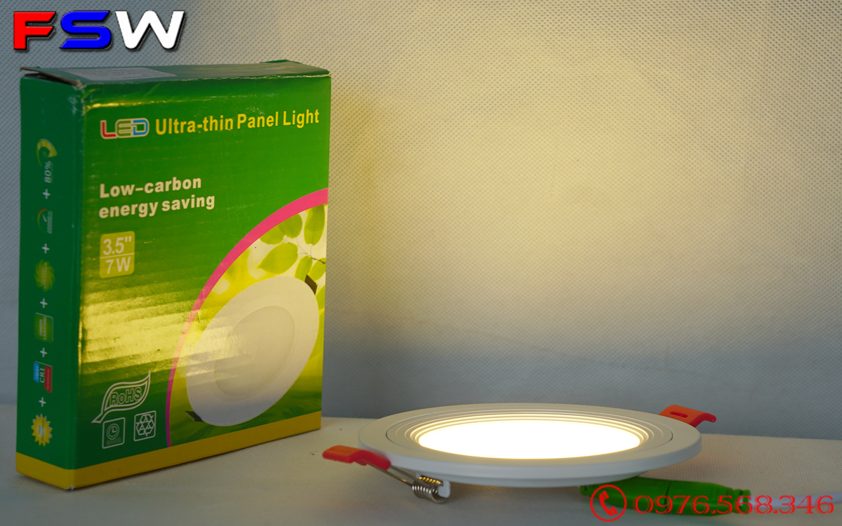 Đèn led âm trần 7w| ánh sáng vàng