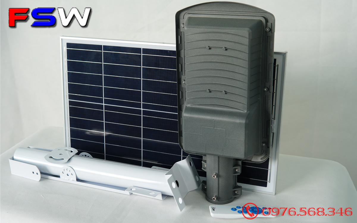 Đèn đường FSW 200W chính hãng| năng lượng mặt trời