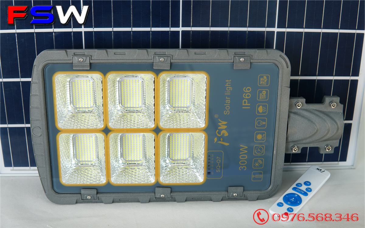 Đèn đường FSW 300W| năng lượng mặt trời cao cấp