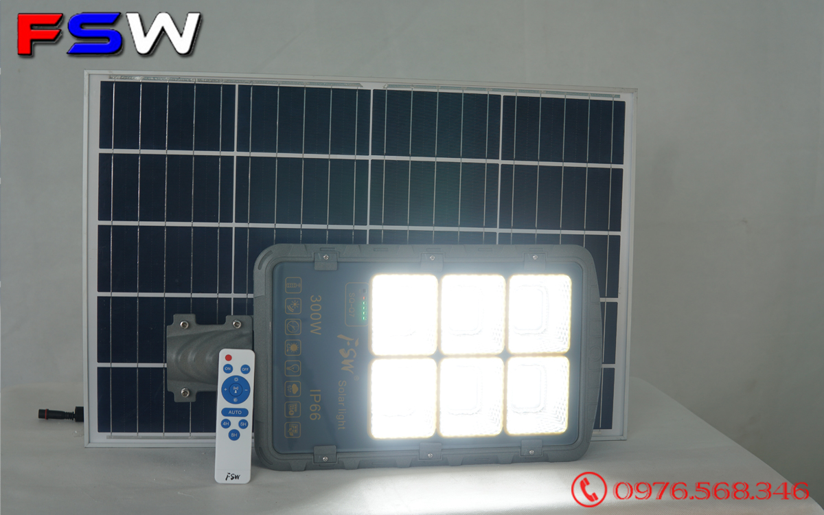 Đèn đường FSW 300W| năng lượng mặt trời cao cấp