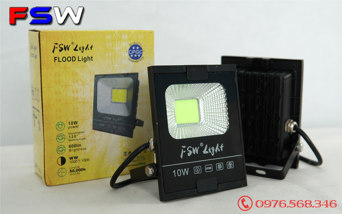 Đèn pha led FSW 10W| ánh sáng xanh lá