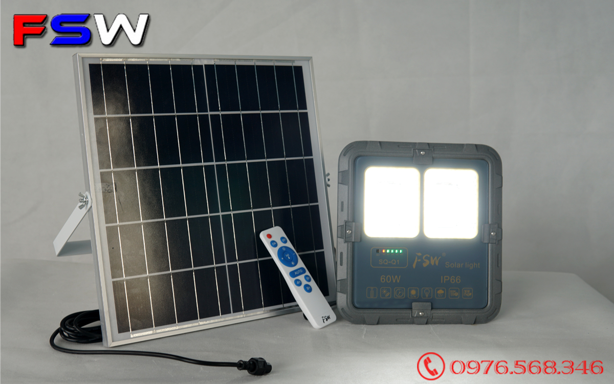 Đèn pha năng lượng mặt trời  FSW 60W giá tốt