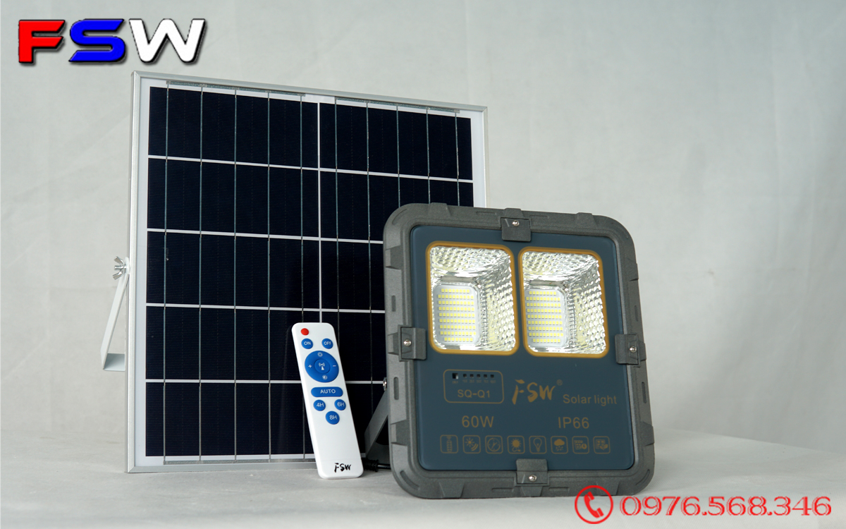 Đèn pha năng lượng mặt trời  FSW 60W giá tốt