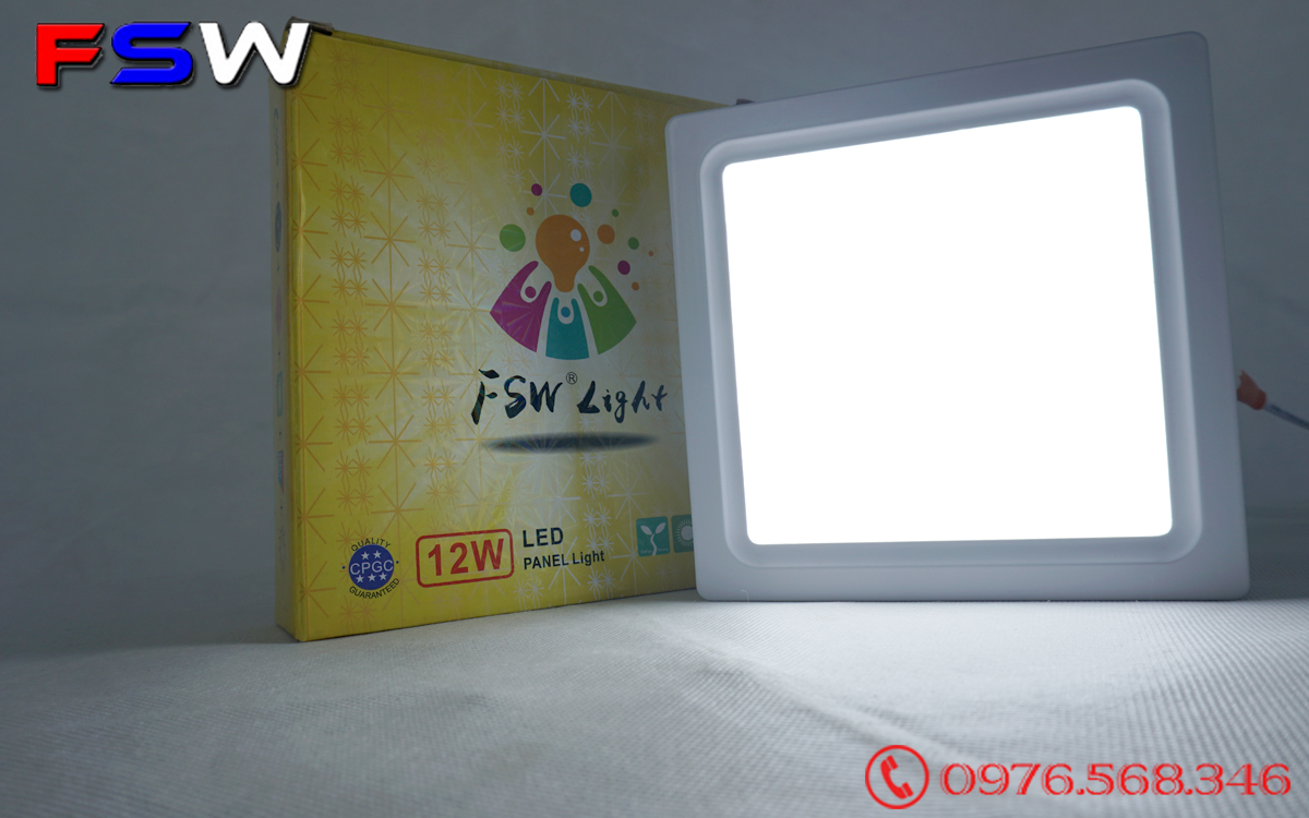 Đèn ốp trần FSW 12W hình vuông