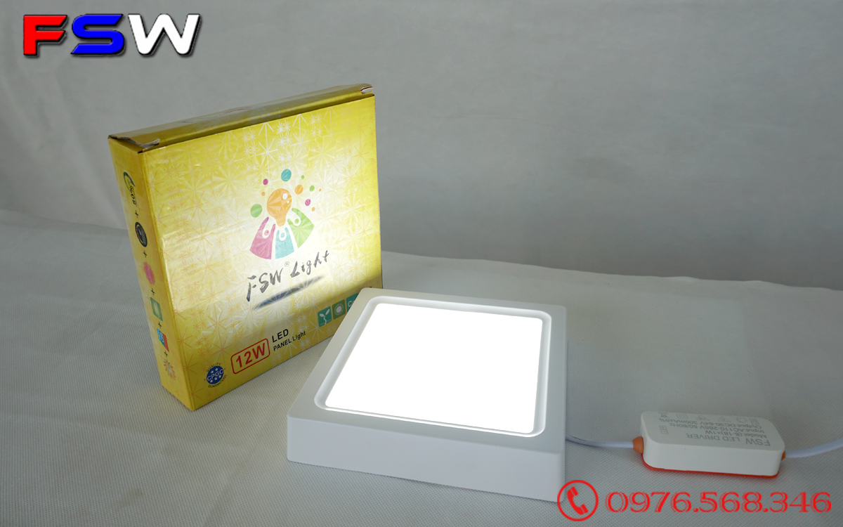 Đèn ốp trần FSW 12W hình vuông