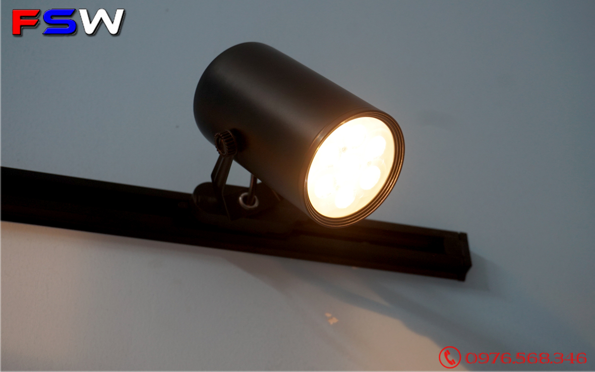 Đèn rọi ray FSW 7W ánh sáng vàng| cao cấp