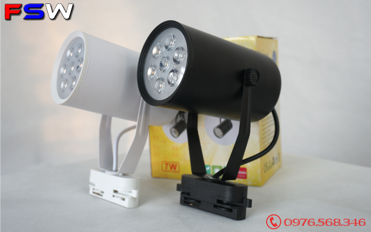 Đèn rọi ray FSW 7W ánh sáng vàng| cao cấp