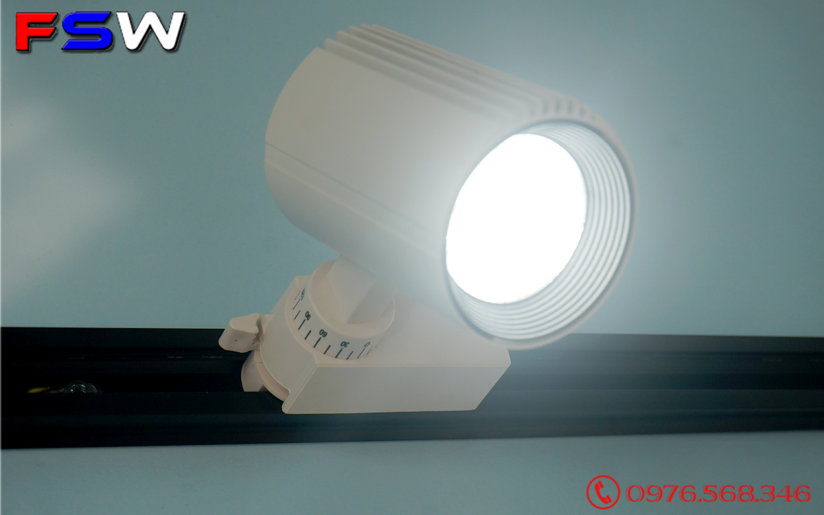 Đèn ray rọi FSW 10W chip COB| ánh sáng vàng