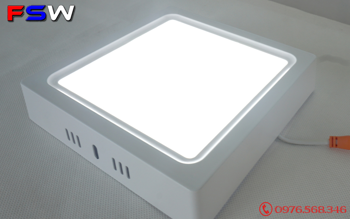 Đèn ốp trần FSW 18W vuông| 2 chế độ
