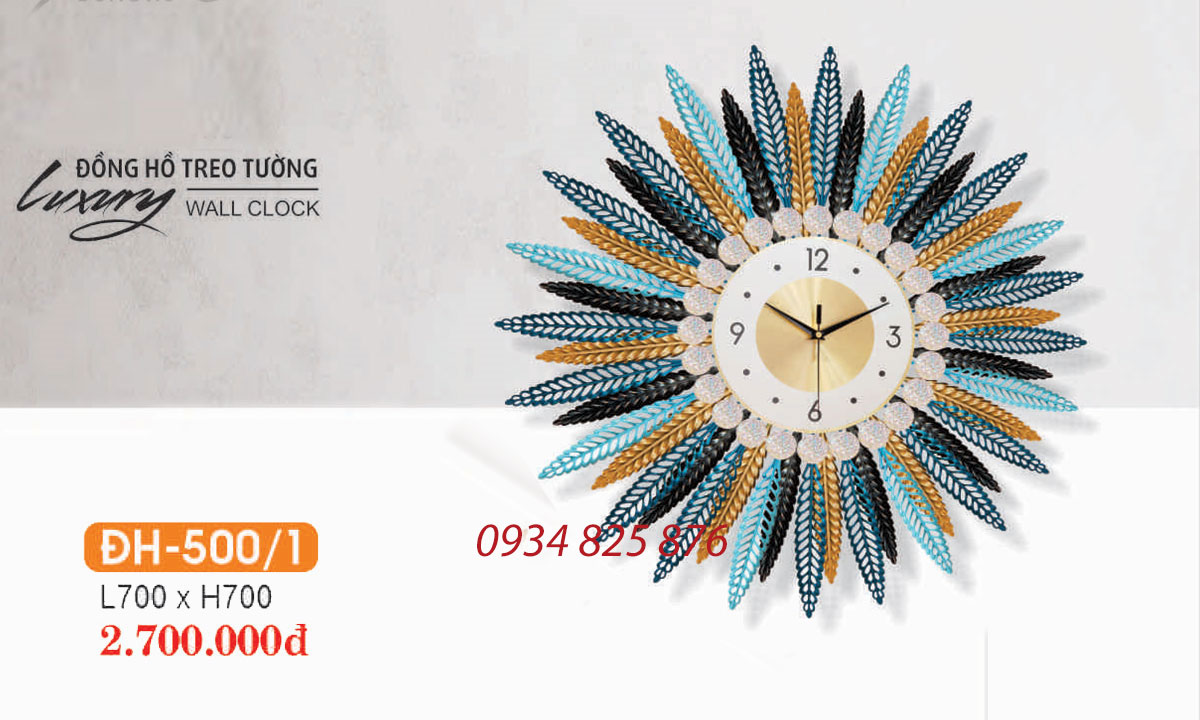 Đồng Hồ Trang Trí  Decor Phòng Khách HF-500