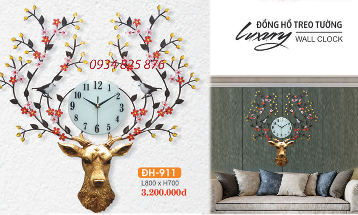 Đồng Hồ Decor Trang Trí Sang Trong HF-341