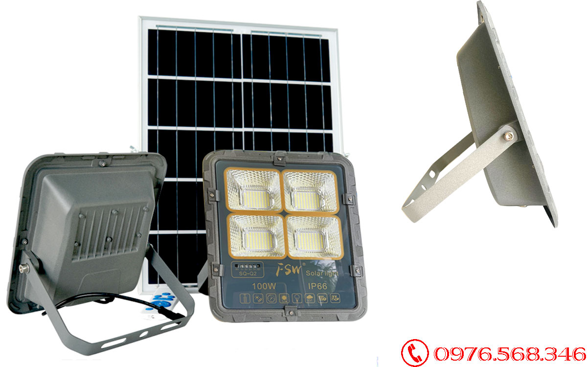 Đèn pha năng lượng mặt trời  FSW 100W giá tốt