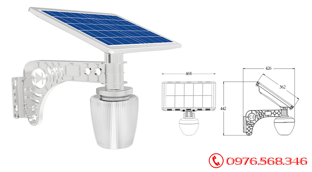 Đèn Vách, Trụ Cổng Năng Lượng Mặt Trời Roiled RL-OLA1.0S 7W Apple Light 1.0S