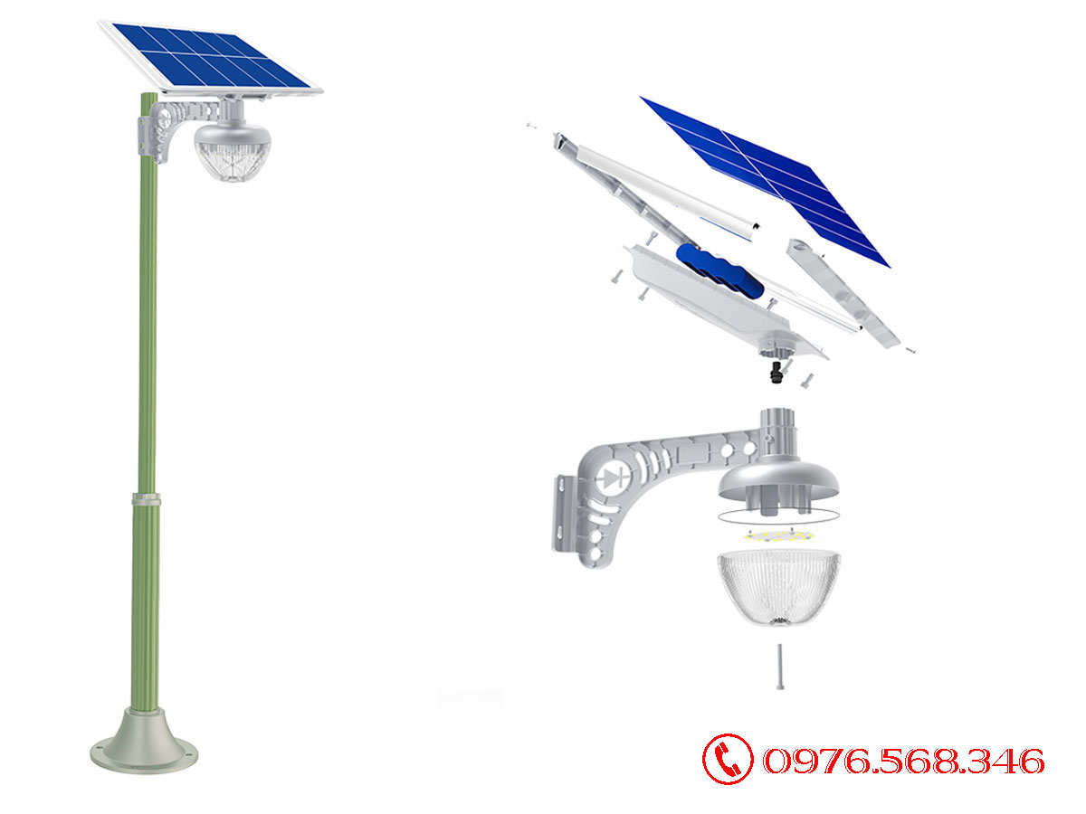 Đèn Vách, Trụ Cổng Năng Lượng Mặt Trời Cao Cấp Roiled OLG1.0 10W Golden Apple Light 1.0