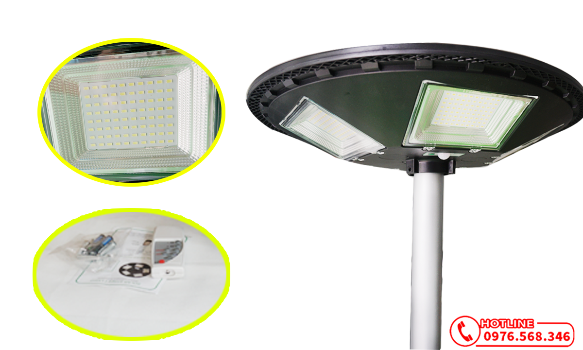 Đèn chiếu sáng sân vườn, công viên năng lượng mặt trời UFO-250W