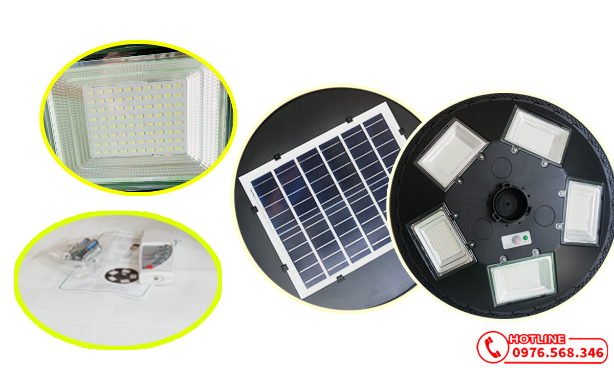 Đèn chiếu sáng sân vườn, công viên năng lượng mặt trời UFO-250W