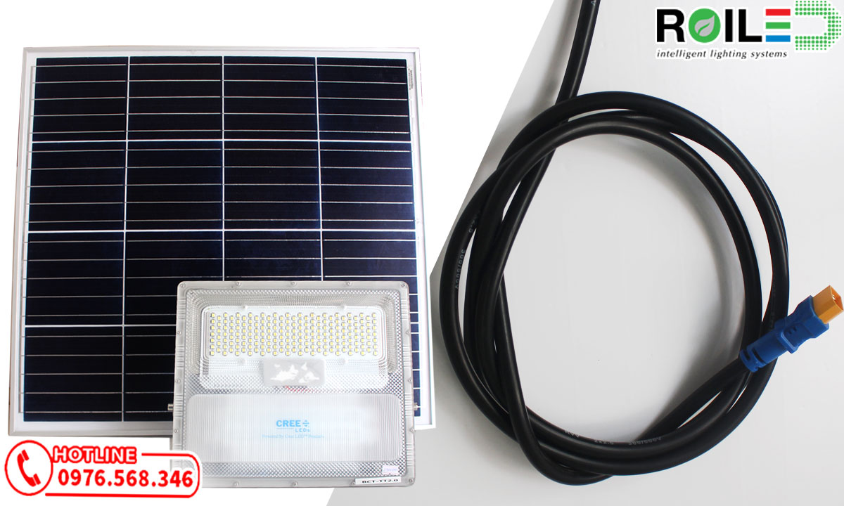 Đèn pha năng lượng mặt trời 300W cao cấp Roiled BCT 2.0