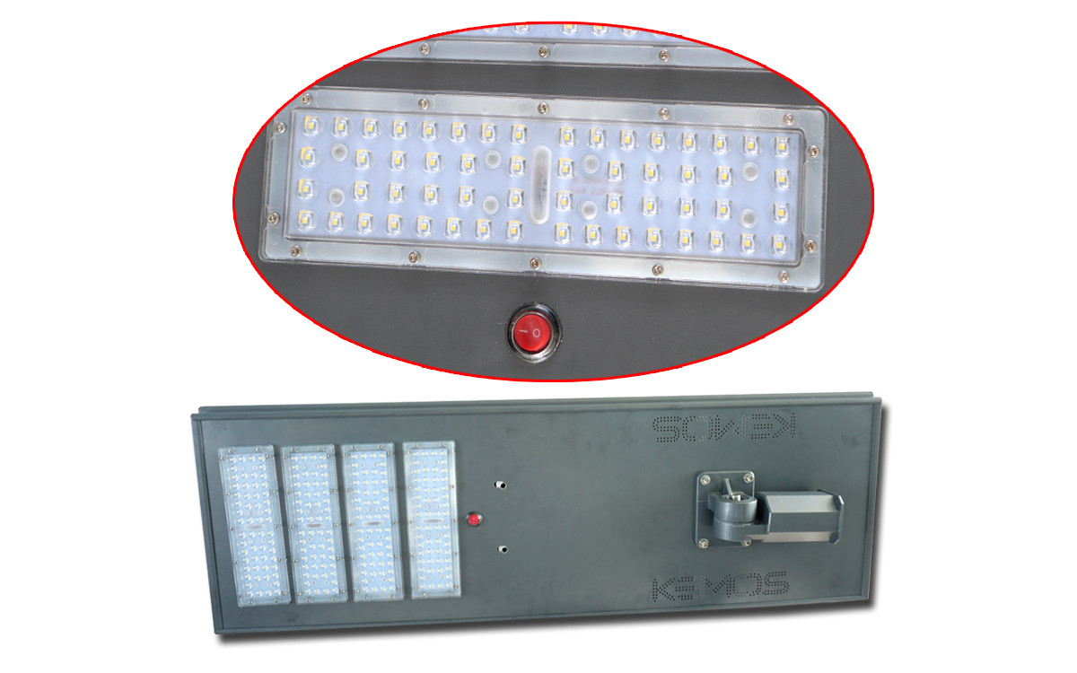 Đèn đường NLMT tấm pin liền thể cao cấp 400W Roiled RL200