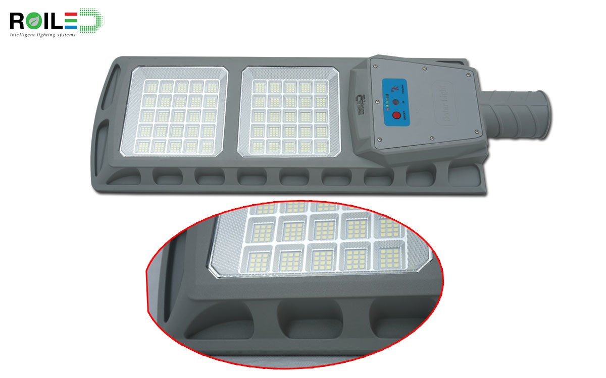 Đèn năng lượng mặt trời 200W, đèn đường tấm pin liền thể Roiled RL-200W