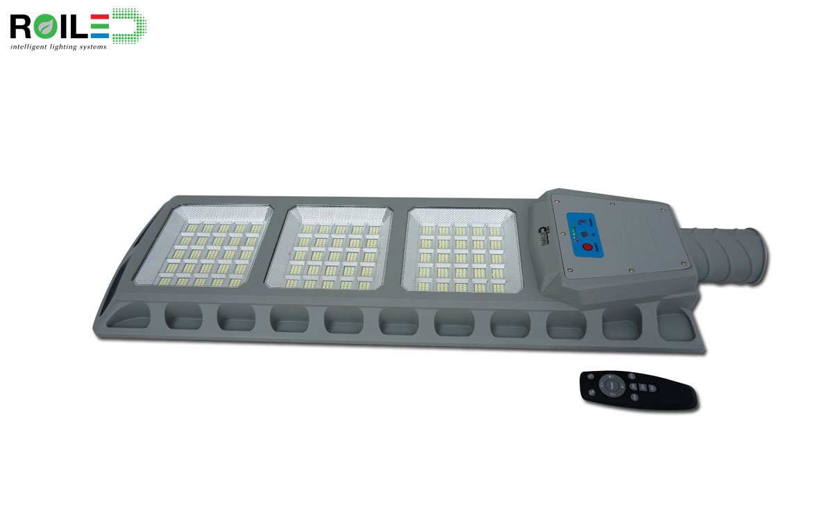 Đèn năng lượng mặt trời 300W, đèn đường tấm pin liền thể Roiled RL-300W